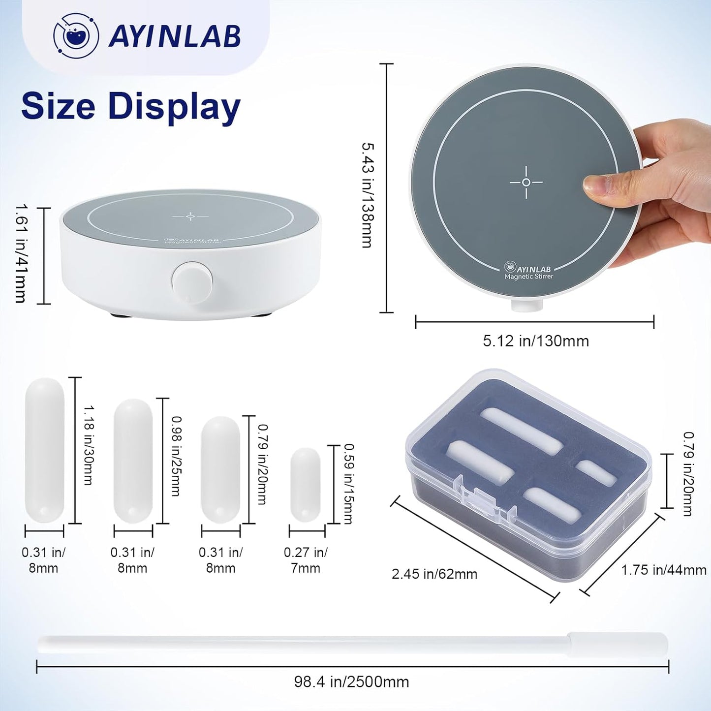 AYINLAB Magnetic Stirrer 2000rpm