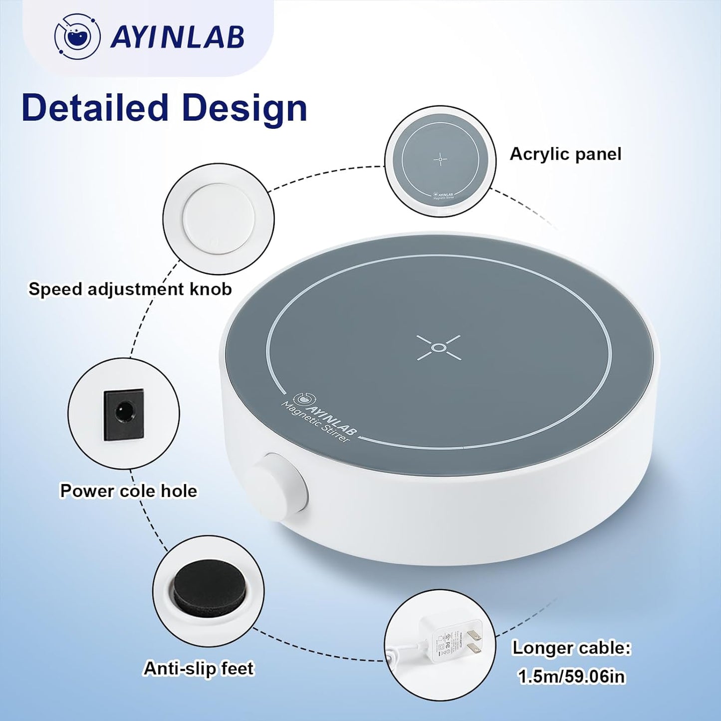 AYINLAB Magnetic Stirrer 2000rpm