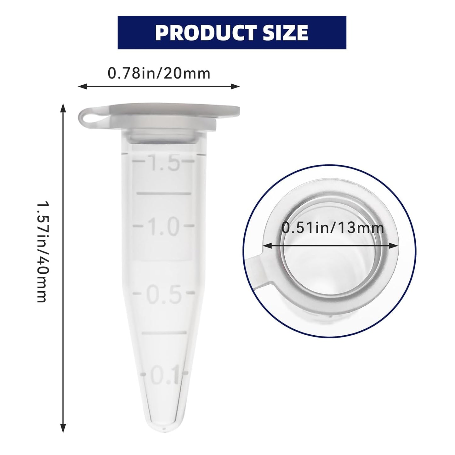 AYINLAB Polypropylene Microcentrifuge Tubes 1.5ml - 500pcs