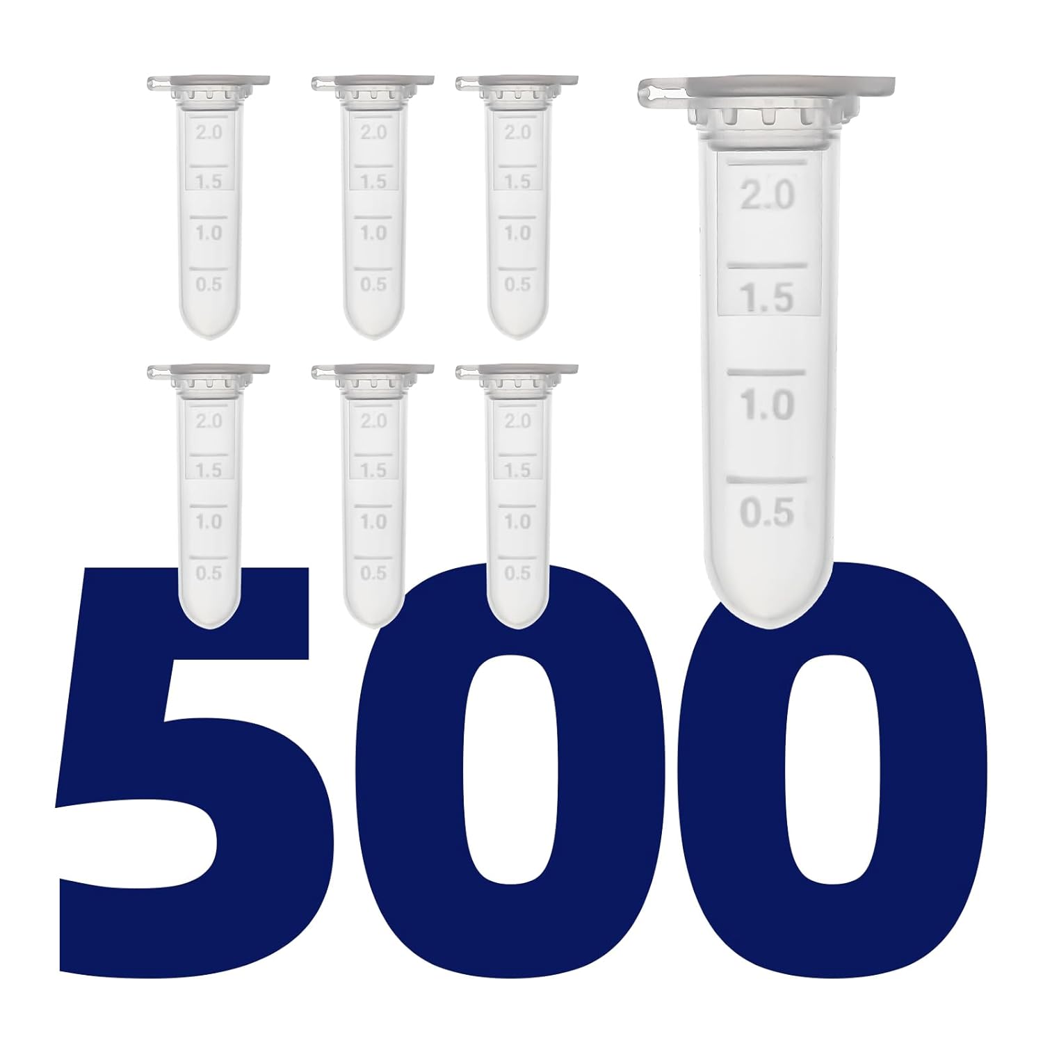 Polypropylene Microcentrifuge Tubes 2ml - 500pcs