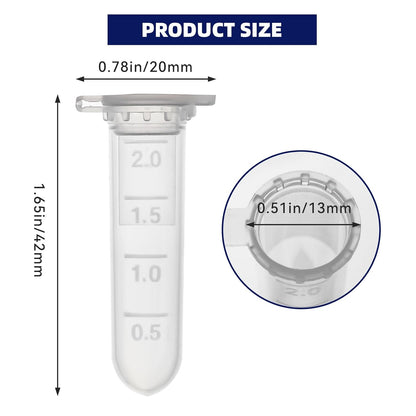 AYINLAB Polypropylene Microcentrifuge Tubes 2ml - 500pcs